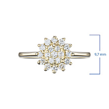 Кольцо из желтого золота c бриллиантами