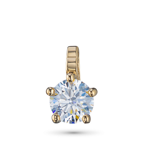 Классическая подвеска из желтого золота