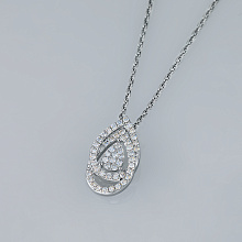 Подвеска из серебра c бриллиантами