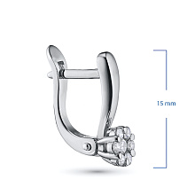 Серьги из комбинированного золота с бриллиантами