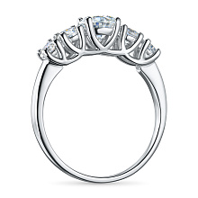 Кольцо из белого золота c бриллиантами