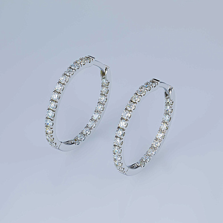 Серьги из белого золота