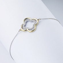 Браслет из комбинированного золота с бриллиантами