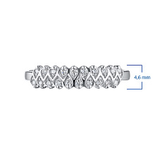 Кольцо из белого золота с бриллиантами