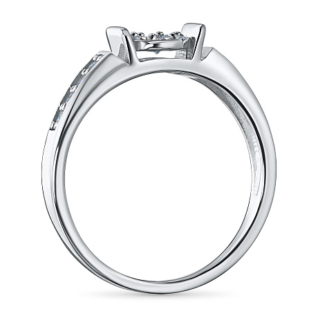 Классическое кольцо из белого золота