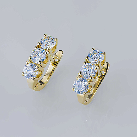 Серьги из желтого золота