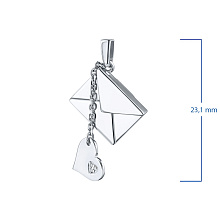 Классическая подвеска из белого золота с бриллиантами