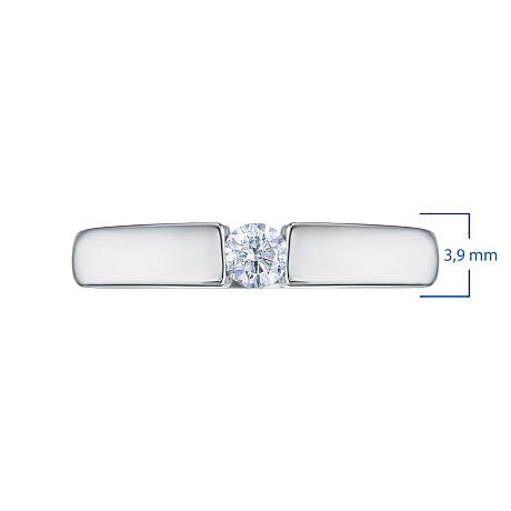 Помолвочное кольцо из комбинированного золота с бриллиантом