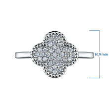 Кольцо из белого золота c бриллиантами