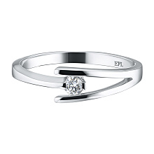 Кольцо из комбинированного золота с бриллиантом