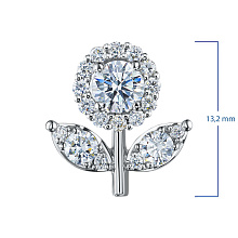 Классическая подвеска из серебра c бриллиантами