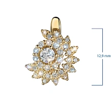 Серьги из желтого золота c бриллиантами