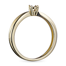 Помолвочное кольцо из желтого золота с бриллиантом