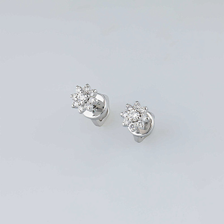 Пусеты из белого золота