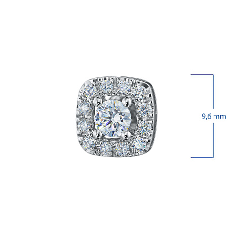 Пусеты из белого золота