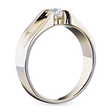 Кольцо из желтого золота с бриллиантом