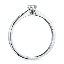 Помолвочное кольцо из белого золота с бриллиантом