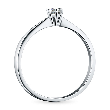 Помолвочное кольцо из белого золота с бриллиантом