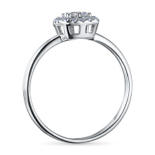 Кольцо из серебра c бриллиантами