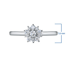 Кольцо из белого золота c бриллиантами