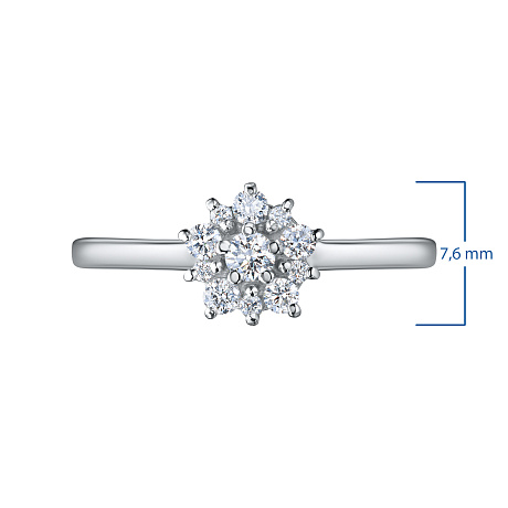 Кольцо из белого золота