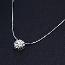 Подвеска из белого золота c бриллиантами