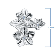 Кольцо из серебра c бриллиантами