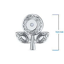 Подвеска из белого золота с бриллиантом