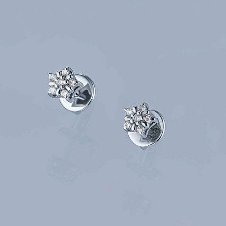 Пусеты из белого золота