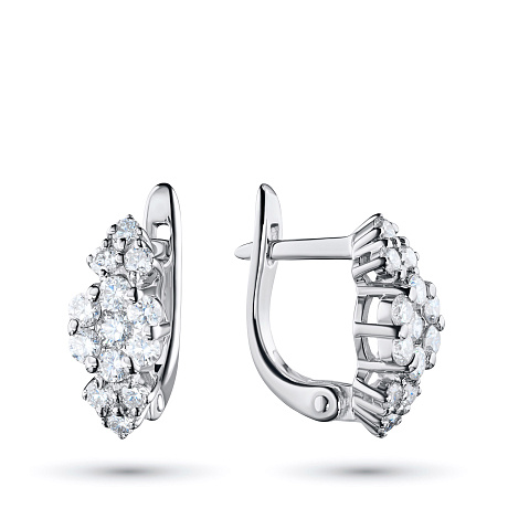 Серьги из белого золота