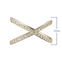 Кольцо из желтого золота c бриллиантами