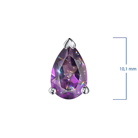 Подвеска из серебра с аметистом