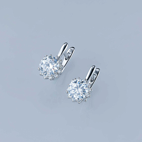 Серьги из белого золота