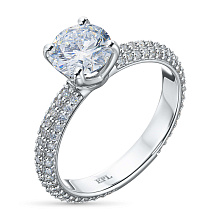 Кольцо из белого золота c бриллиантами