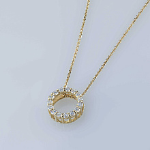 Подвеска из желтого золота с бриллиантами