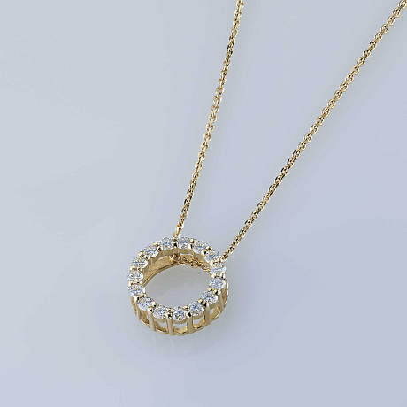 Подвеска из желтого золота с бриллиантами