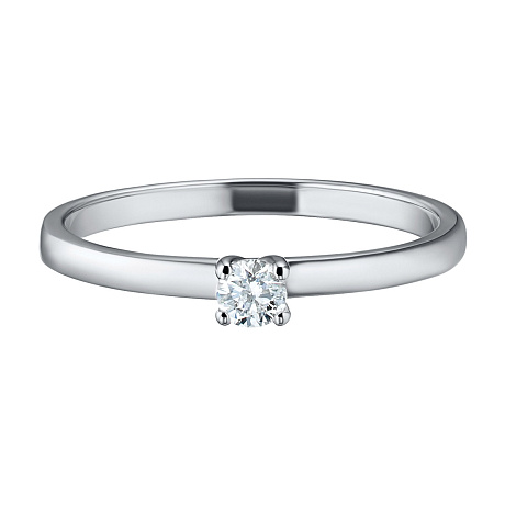 Кольцо из белого золота с бриллиантом