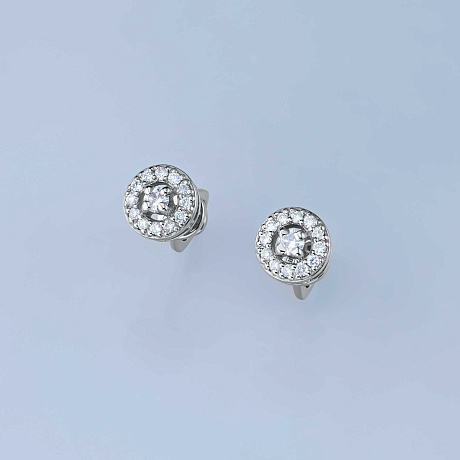 Пусеты из белого золота