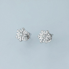 Пусеты из серебра с бриллиантами