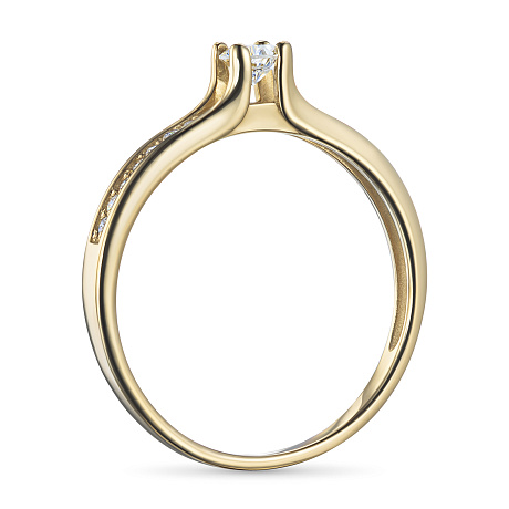 Кольцо из желтого золота с бриллиантами