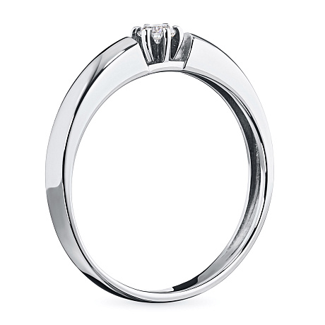 Кольцо из белого золота с бриллиантом