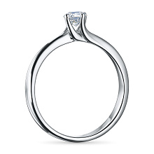 Кольцо из серебра с бриллиантом