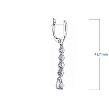 Серьги из белого золота c бриллиантами