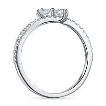 Кольцо из серебра c бриллиантами