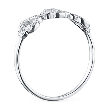 Классическое кольцо из белого золота с бриллиантами