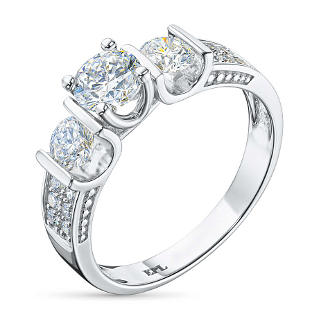 Классическое кольцо из белого золота