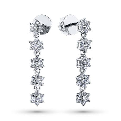 Пусеты из белого золота