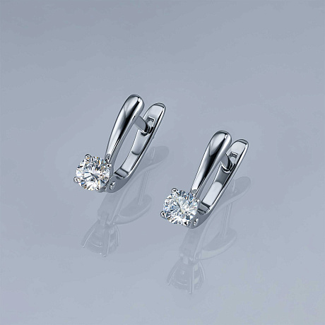 Серьги из белого золота