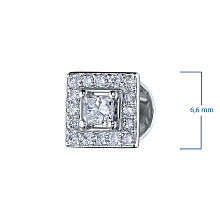 Пусеты из белого золота c бриллиантами