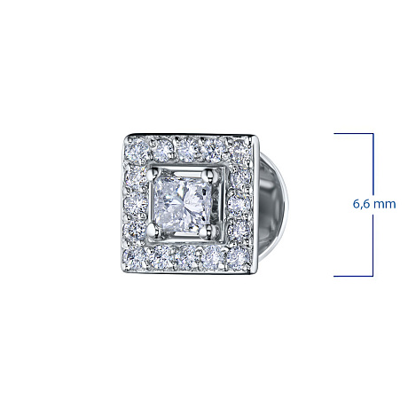 Пусеты из белого золота